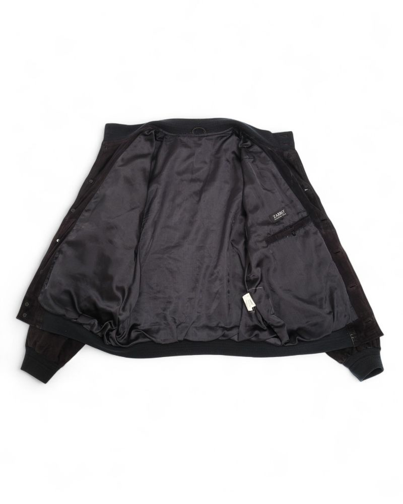 Faded Navy Suede Flight Jacket