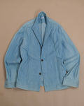Light Wash Albiate Denim Mandarin Nehru Jacket