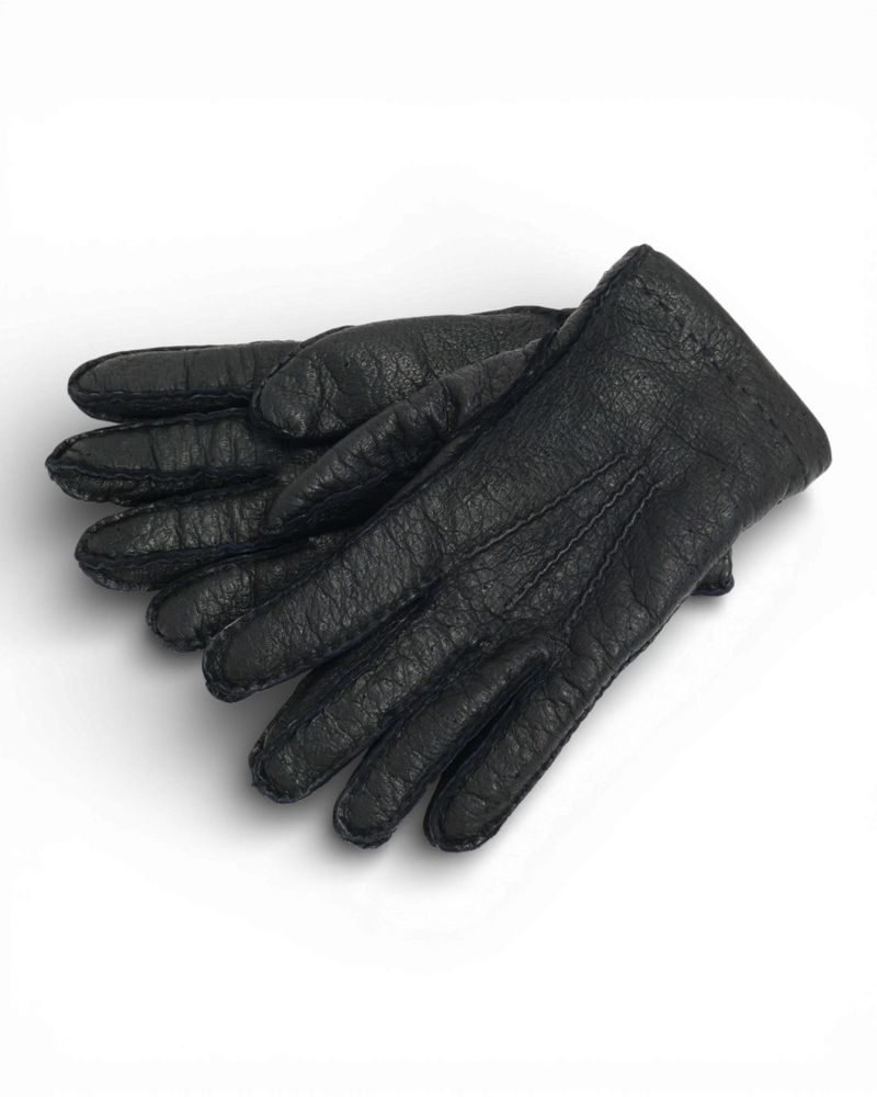 Midnight Blue Peccary Gloves