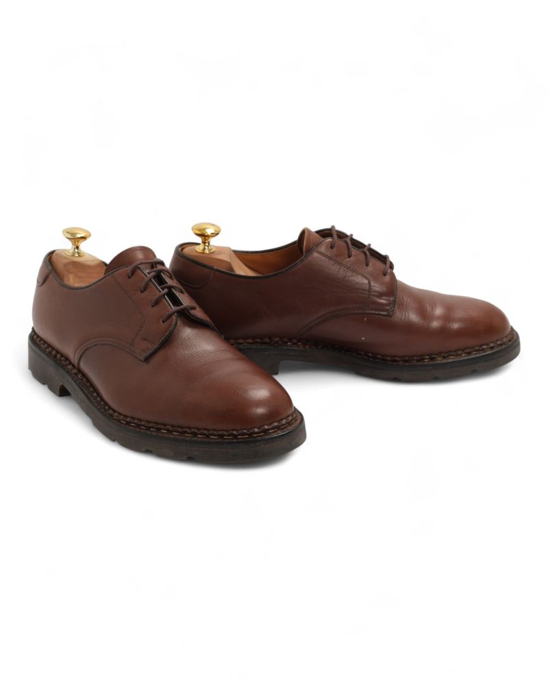 Brown Norwegian Stitched Leather Derbies