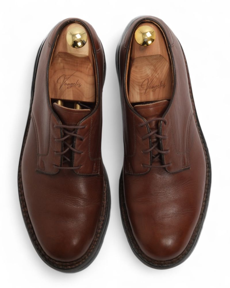 Brown Norwegian Stitched Leather Derbies