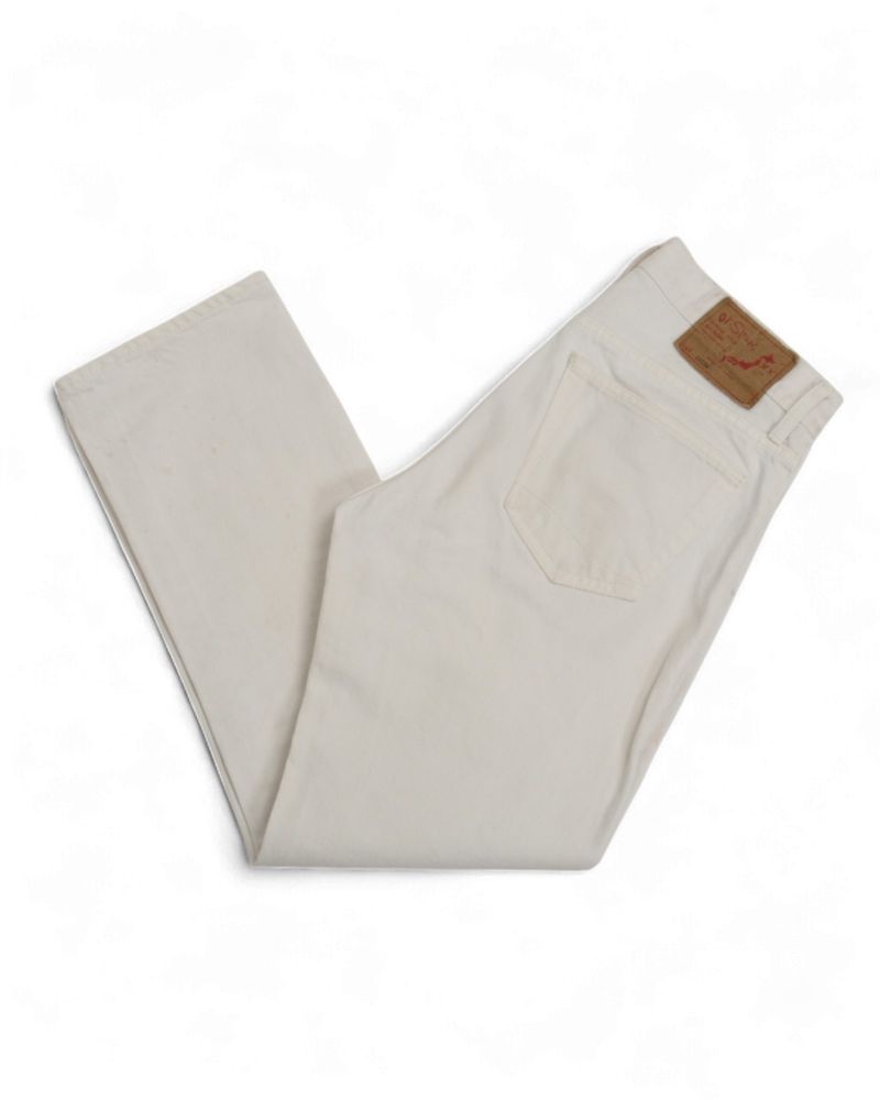 Ecru High-Rise Jeans