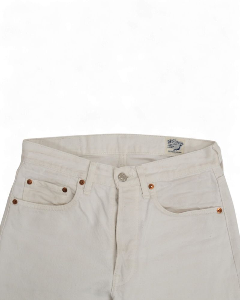 Ecru High-Rise Jeans