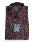 Burgundy Paisley Poplin Shirt