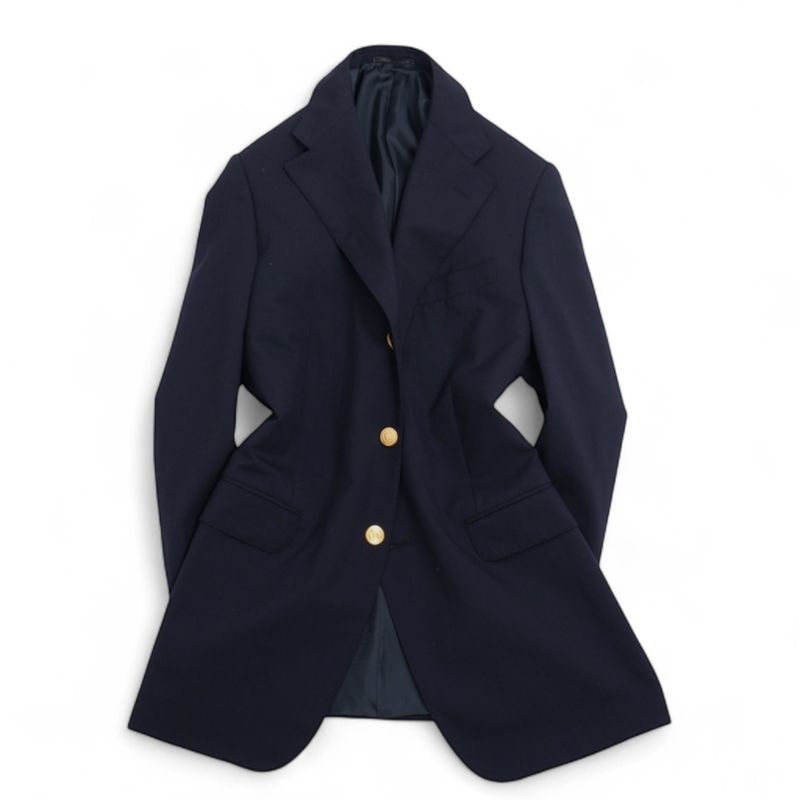 Navy Virgin Wool Club Blazer