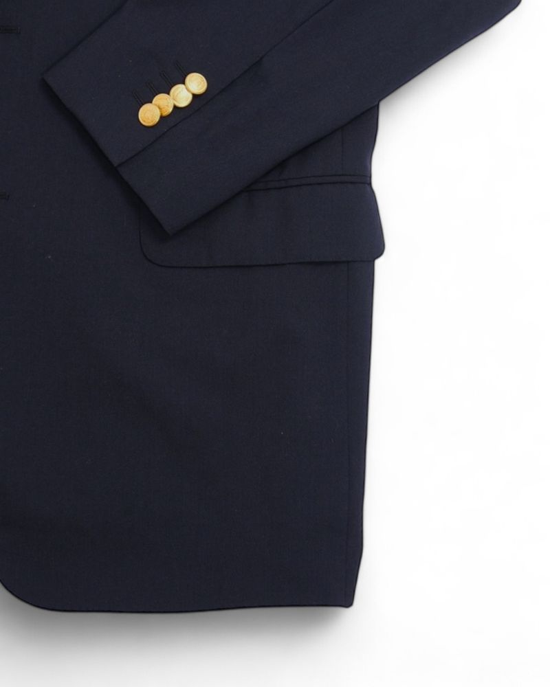 Navy Virgin Wool Club Blazer