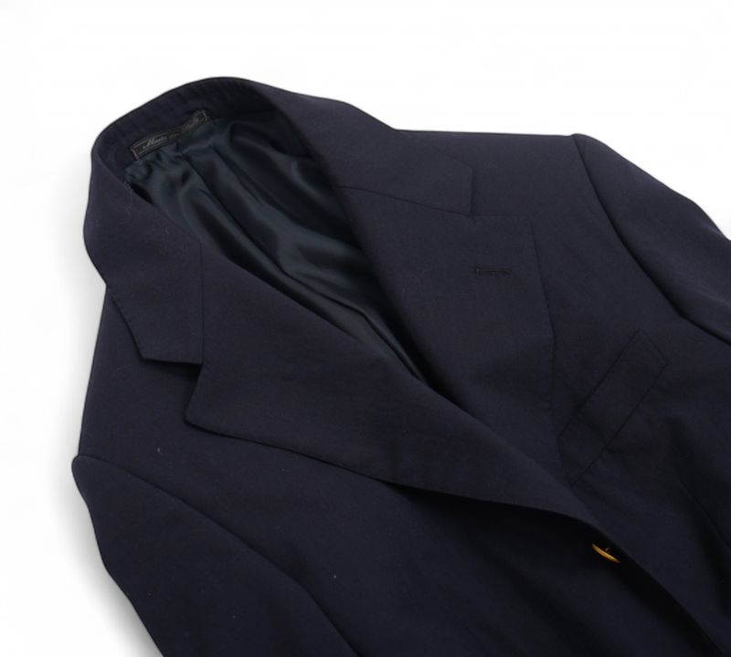 Navy Virgin Wool Club Blazer