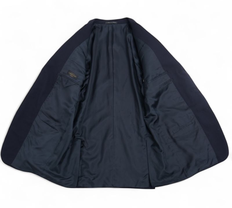 Navy Virgin Wool Club Blazer