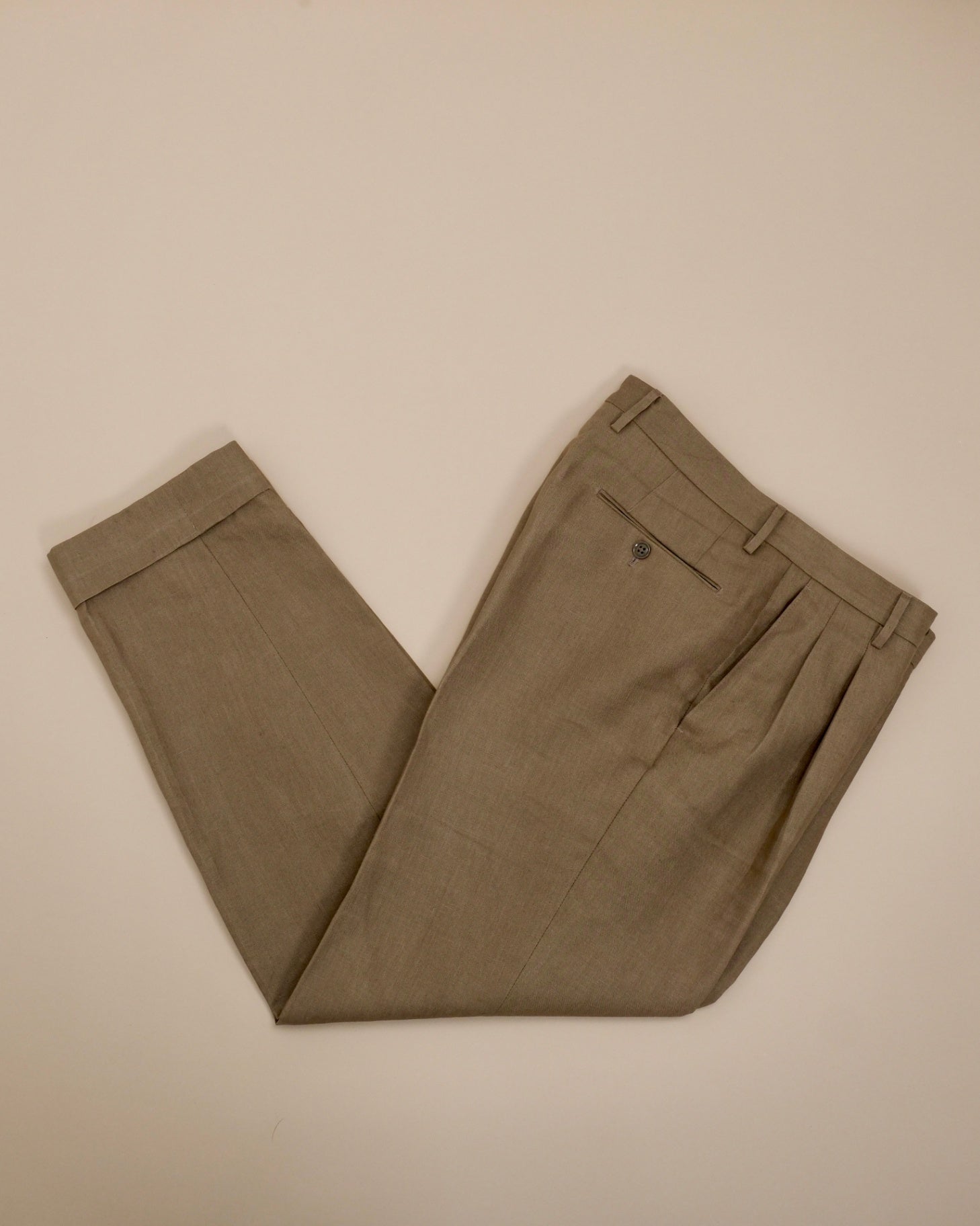 Mid brown Linen Trouser Slacks by Rubato