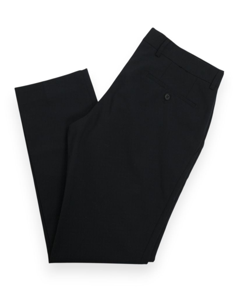 Black Wool Blend Single Breasted Suit