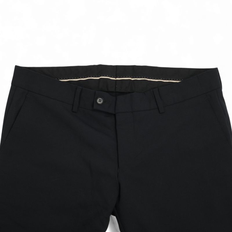 Black Wool Blend Single Breasted Suit