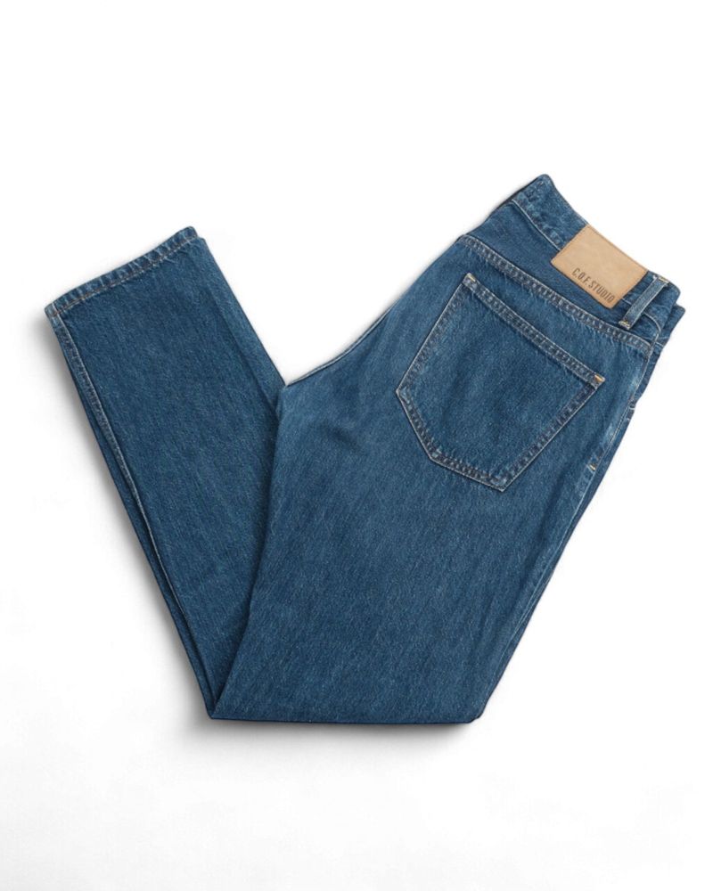 Mid Blue High-Rise Selvedge Jeans