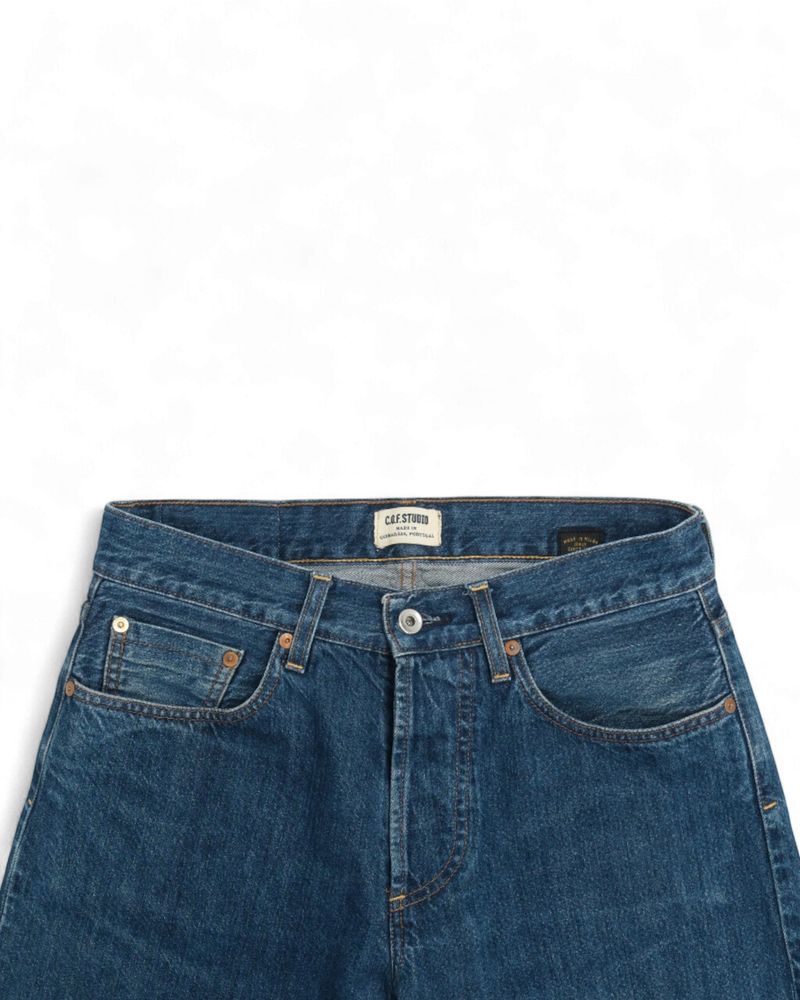 Mid Blue High-Rise Selvedge Jeans