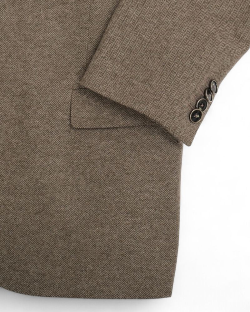 Taupe Herringbone Blazer