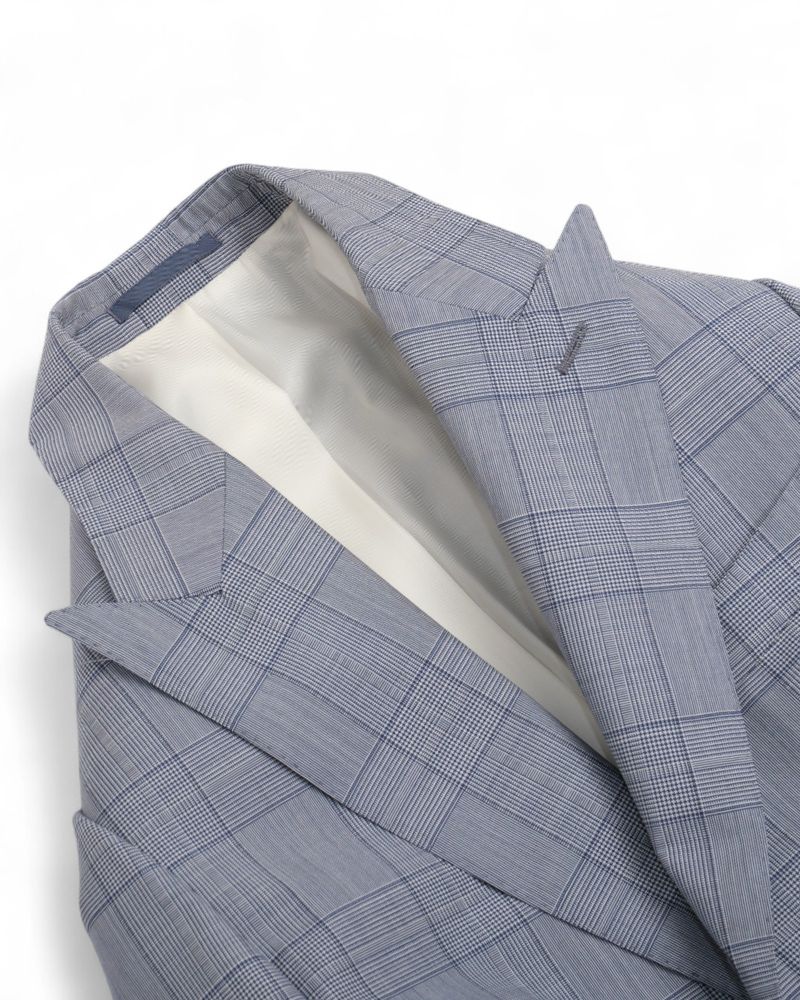 Grey Checked Wool & Mohair Suit