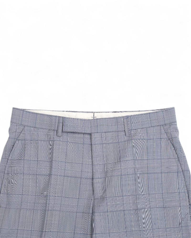 Grey Checked Wool & Mohair Suit