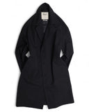 Navy Water Resistant 2-ply Virgin Wool Coat by Valstar