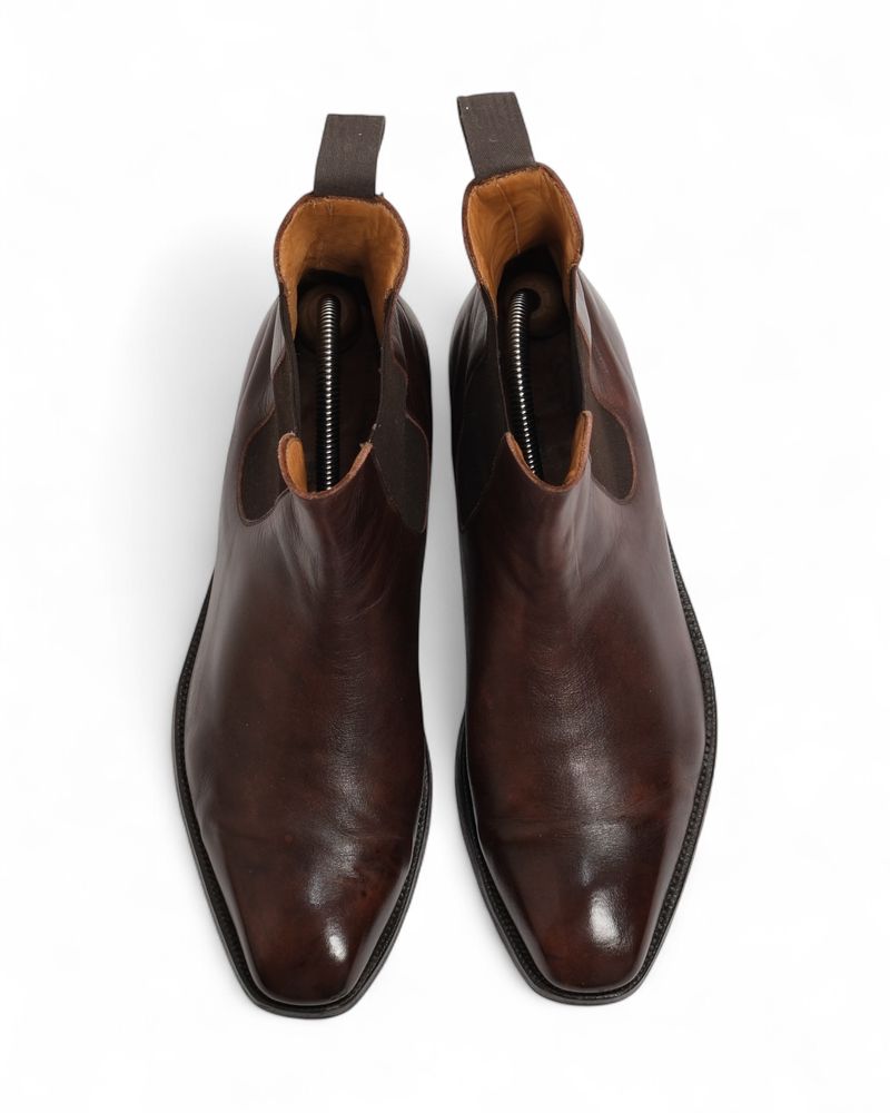 Dark Brown Leather Chelsea Boots