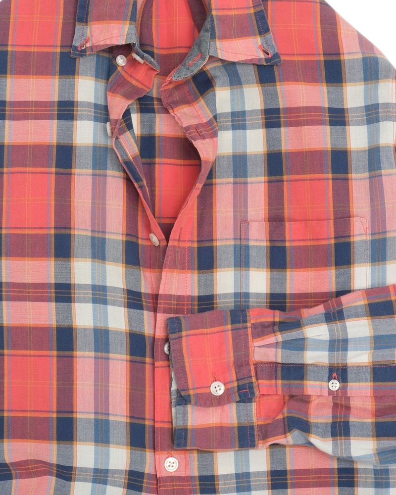 Multicolored Check Madras Shirt