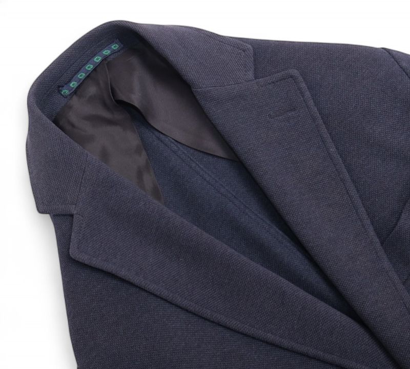 Navy Knitted Sports Jacket