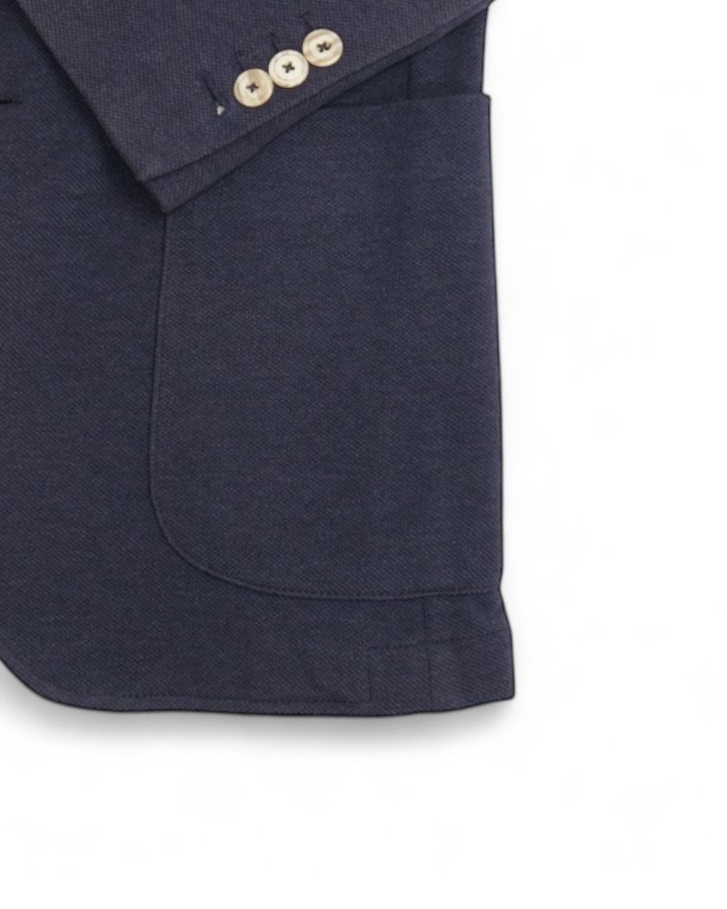 Navy Knitted Sports Jacket