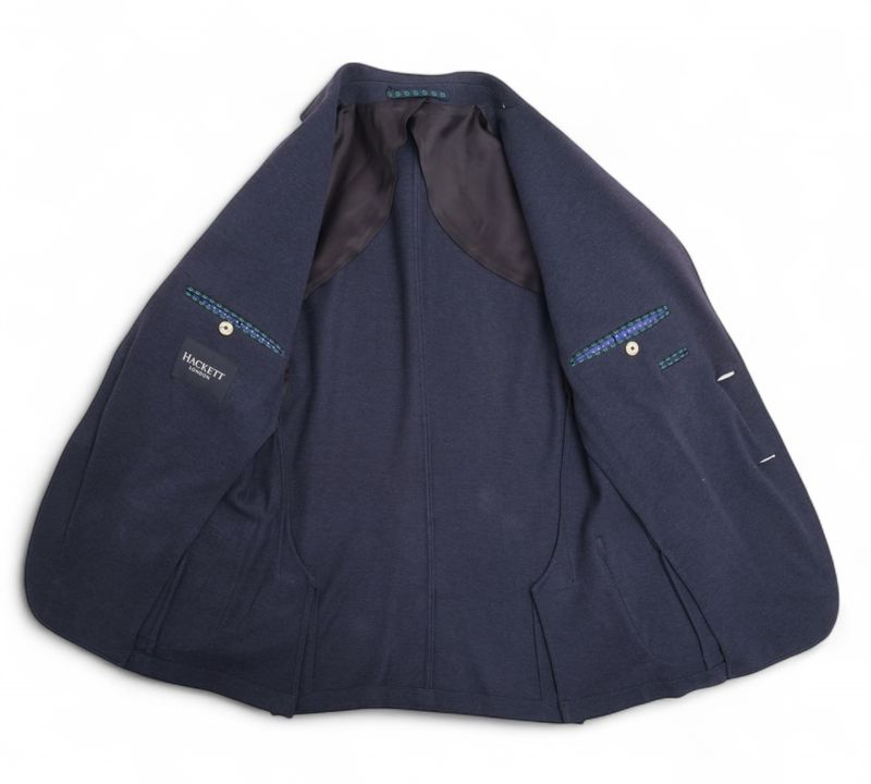 Navy Knitted Sports Jacket