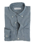 Faded Blue Cotton/Linen BD. Shirt