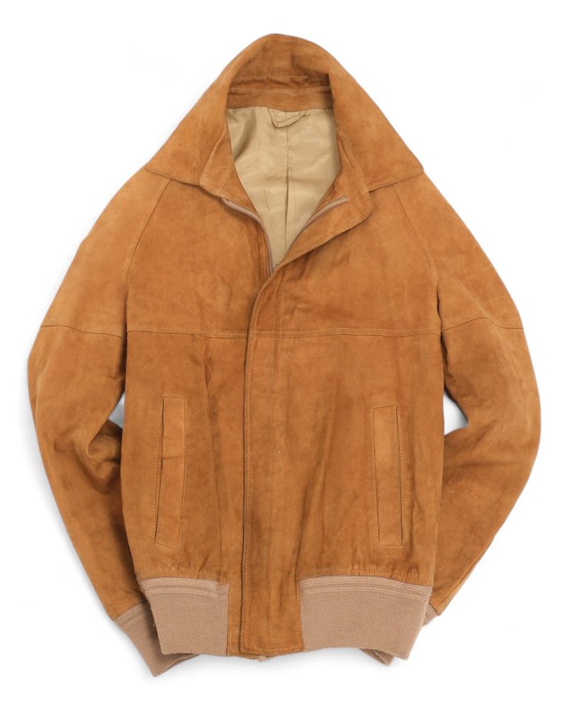 Tobacco Suede Raglan Flight Jacket
