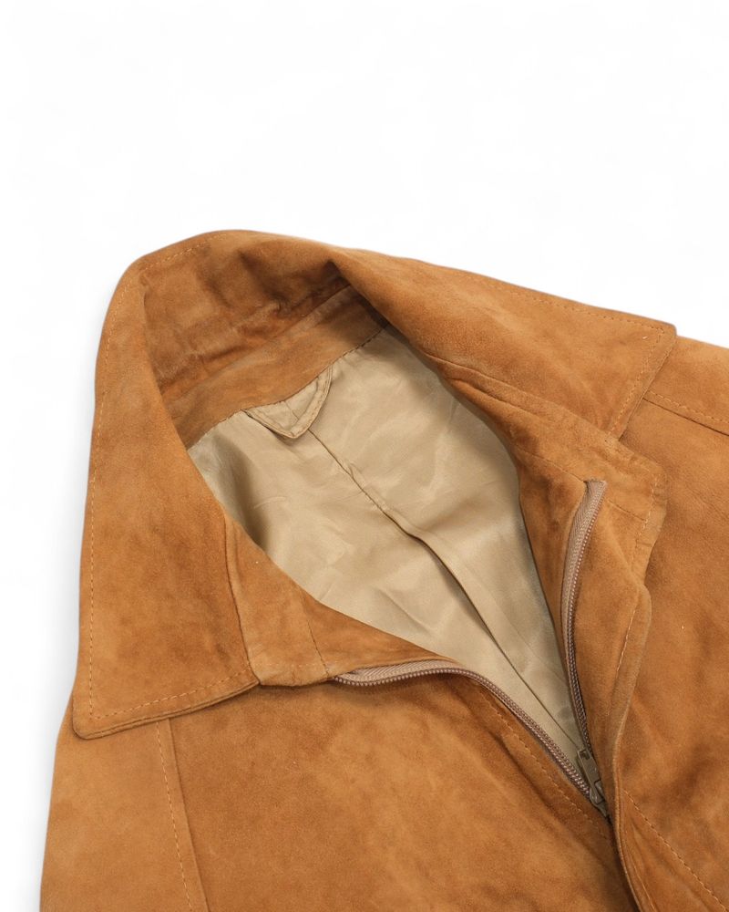 Tobacco Suede Raglan Flight Jacket