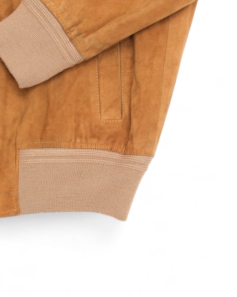 Tobacco Suede Raglan Flight Jacket