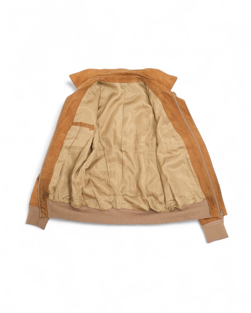 Tobacco Suede Raglan Flight Jacket