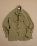 Olive Irish Linen Overshirt by Luca Avitabile for Permanent Style