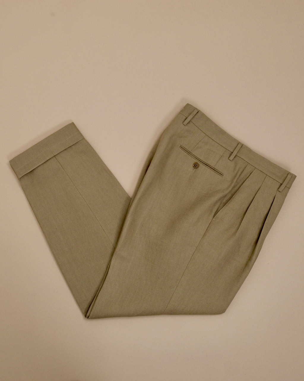 Olive Linnen Trouser Slacks by Rubato