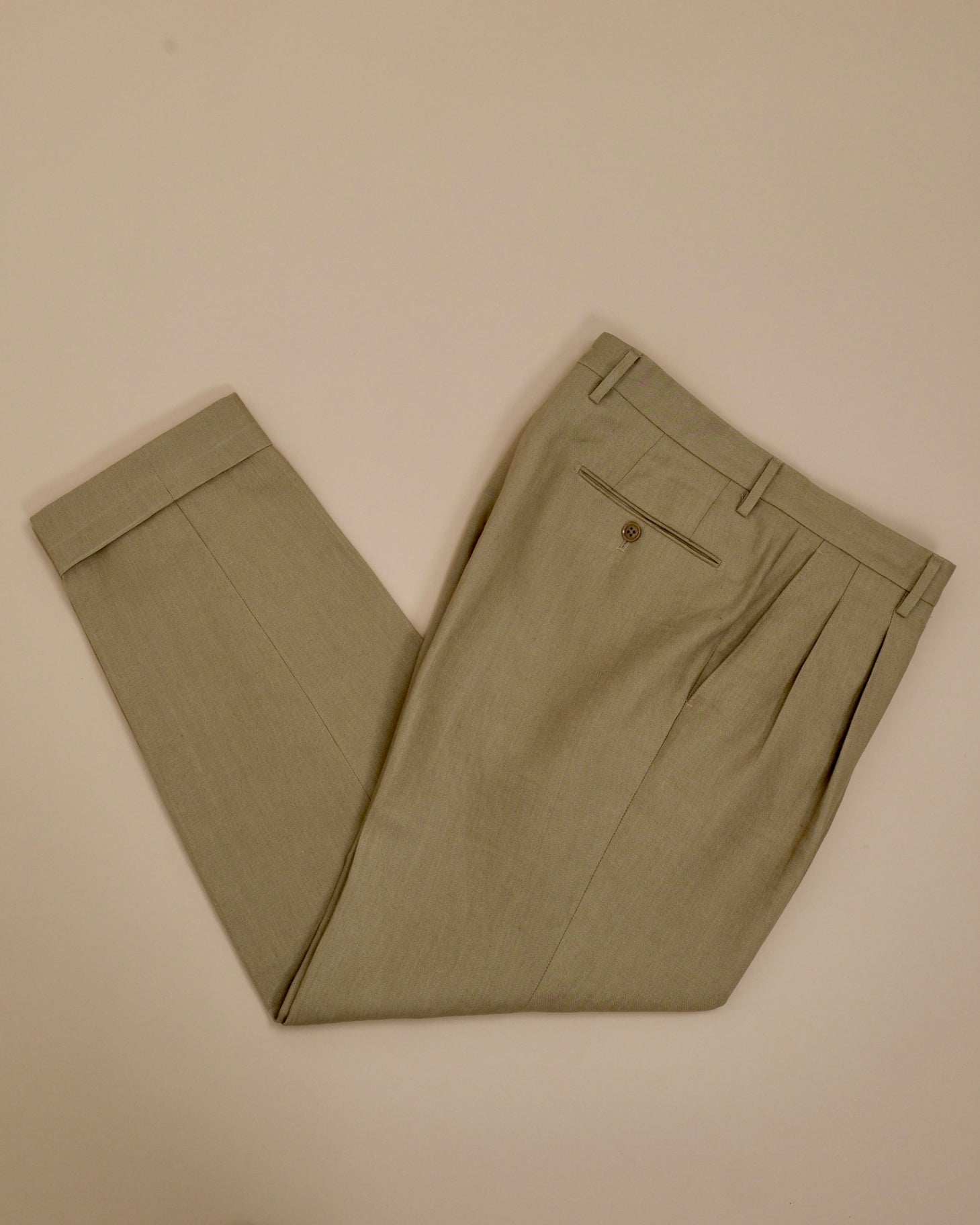 Olive Linnen Trouser Slacks by Rubato