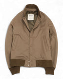 Olive Padded Water-Repellent Wool Bomber Jacket by Valstar