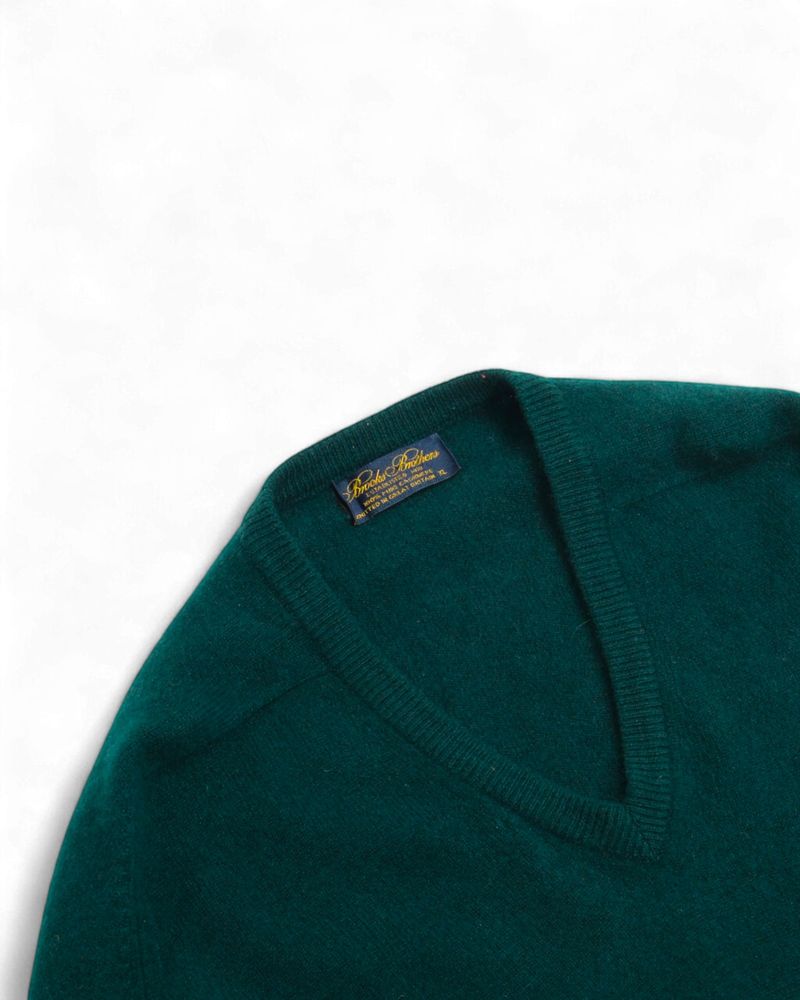 Dark Green cashmere V-Neck
