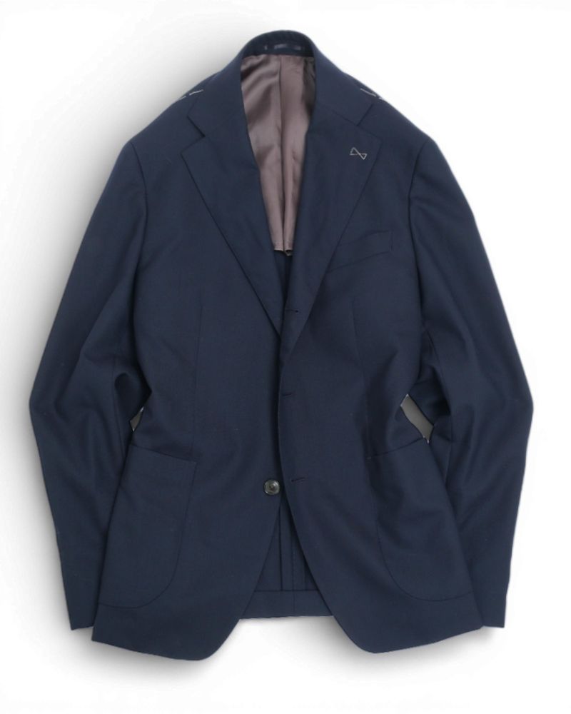 Navy Unconstructed Wool Suit