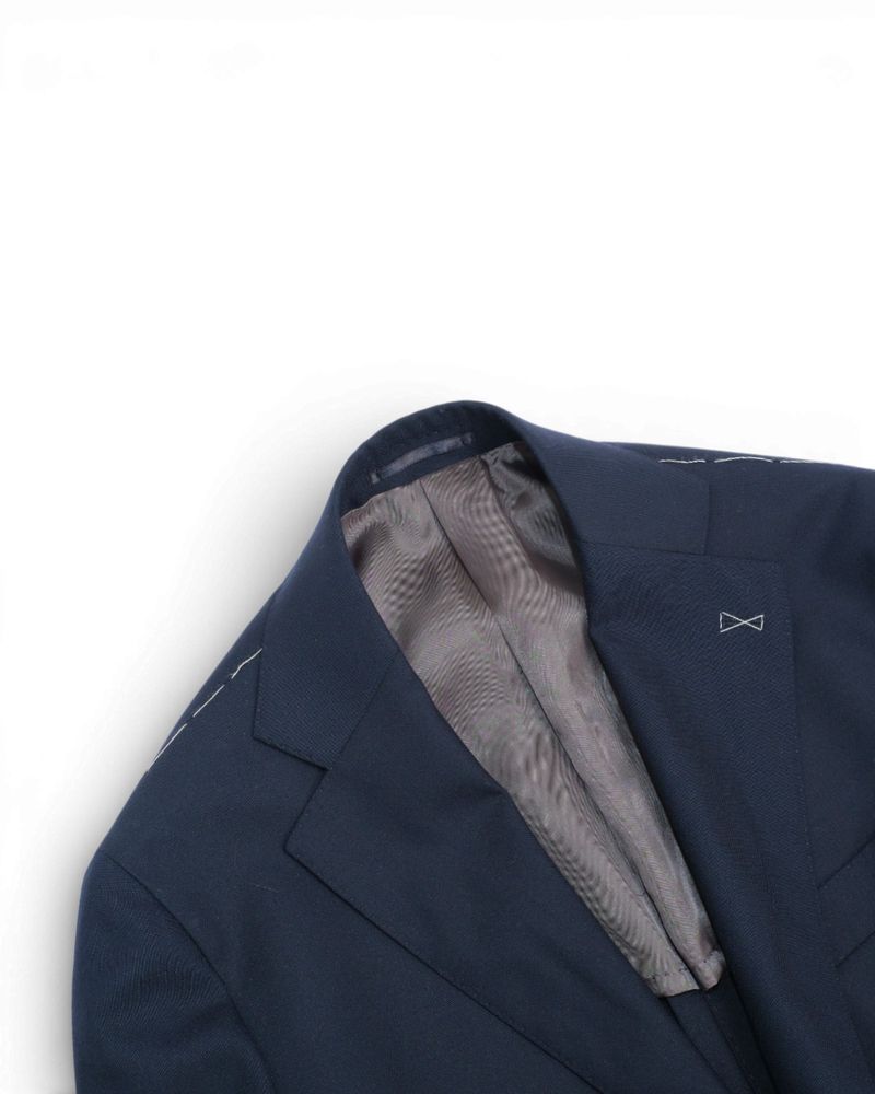 Navy Unconstructed Wool Suit