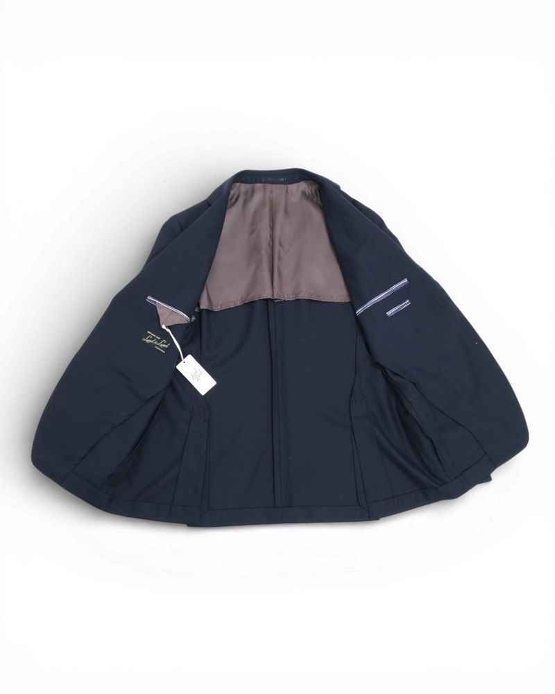 Navy Unconstructed Wool Suit