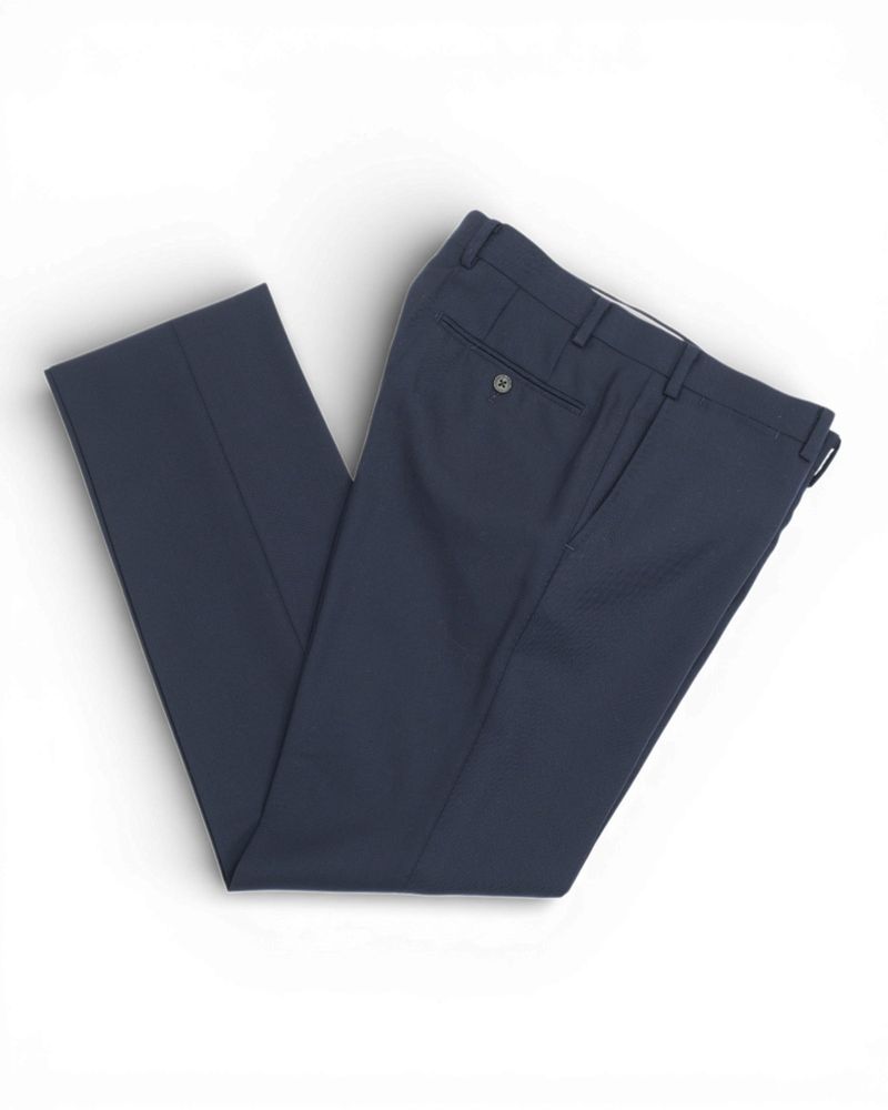 Navy Unconstructed Wool Suit