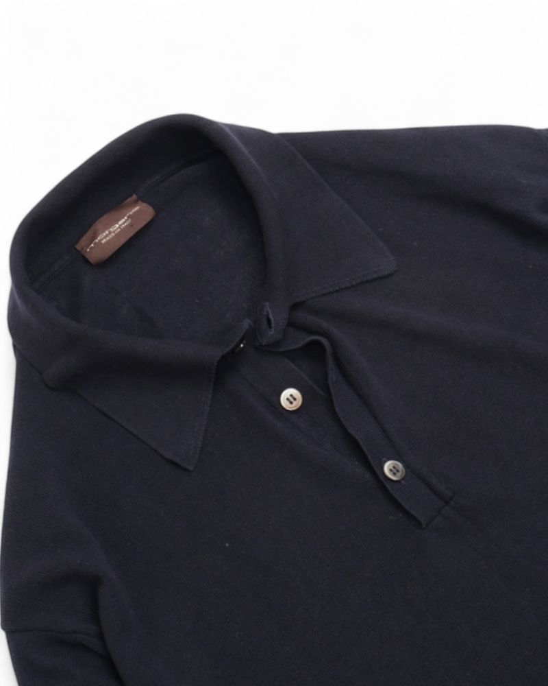 Navy Cotton Polo