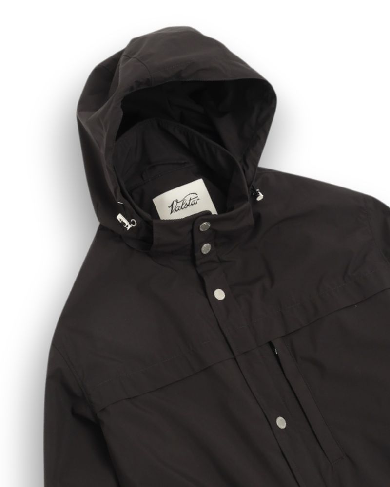 Black Unconstructed Water-Proof Parka