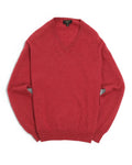 Pale Red V-Neck Cashmere Sweater