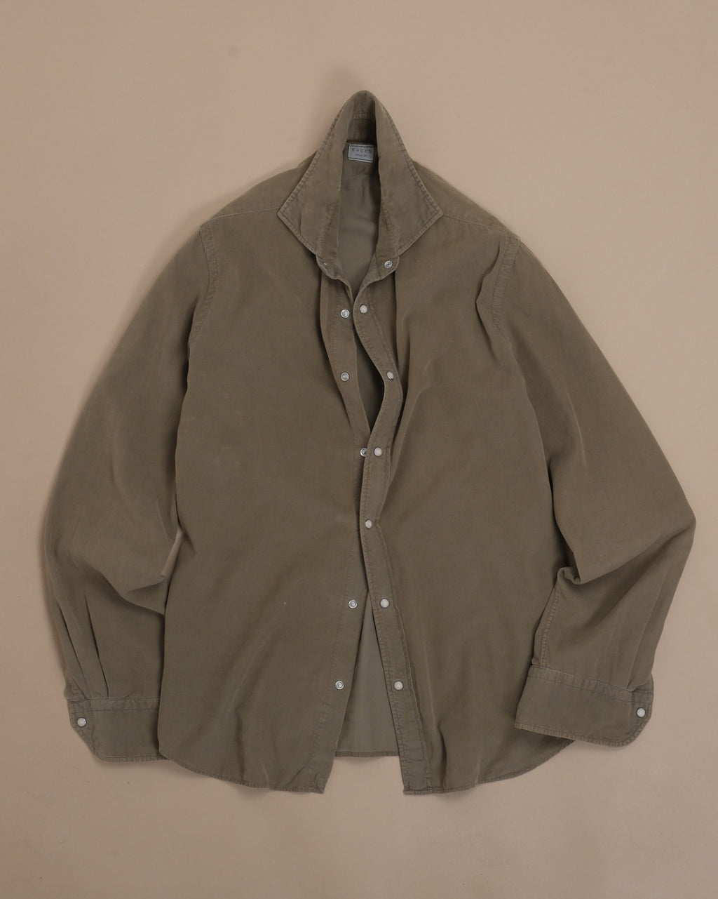 Pale Olive Baby Cord Western Shirt