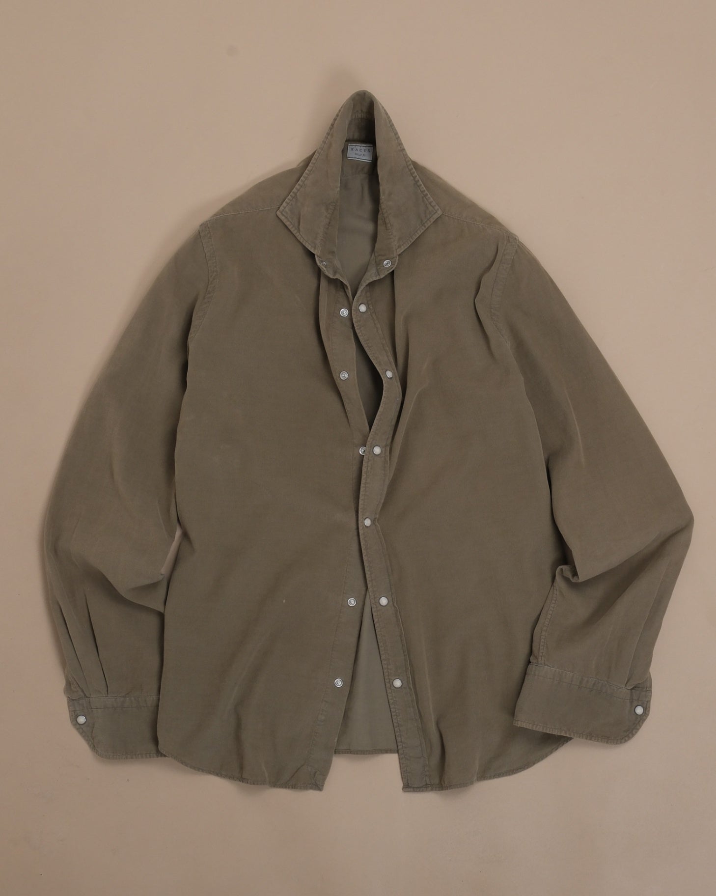 Pale Olive Baby Cord Western Shirt