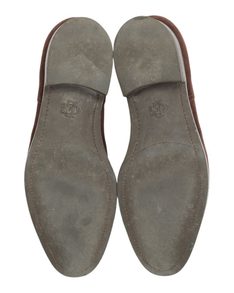 Brown Suede Split-Toe Derbie