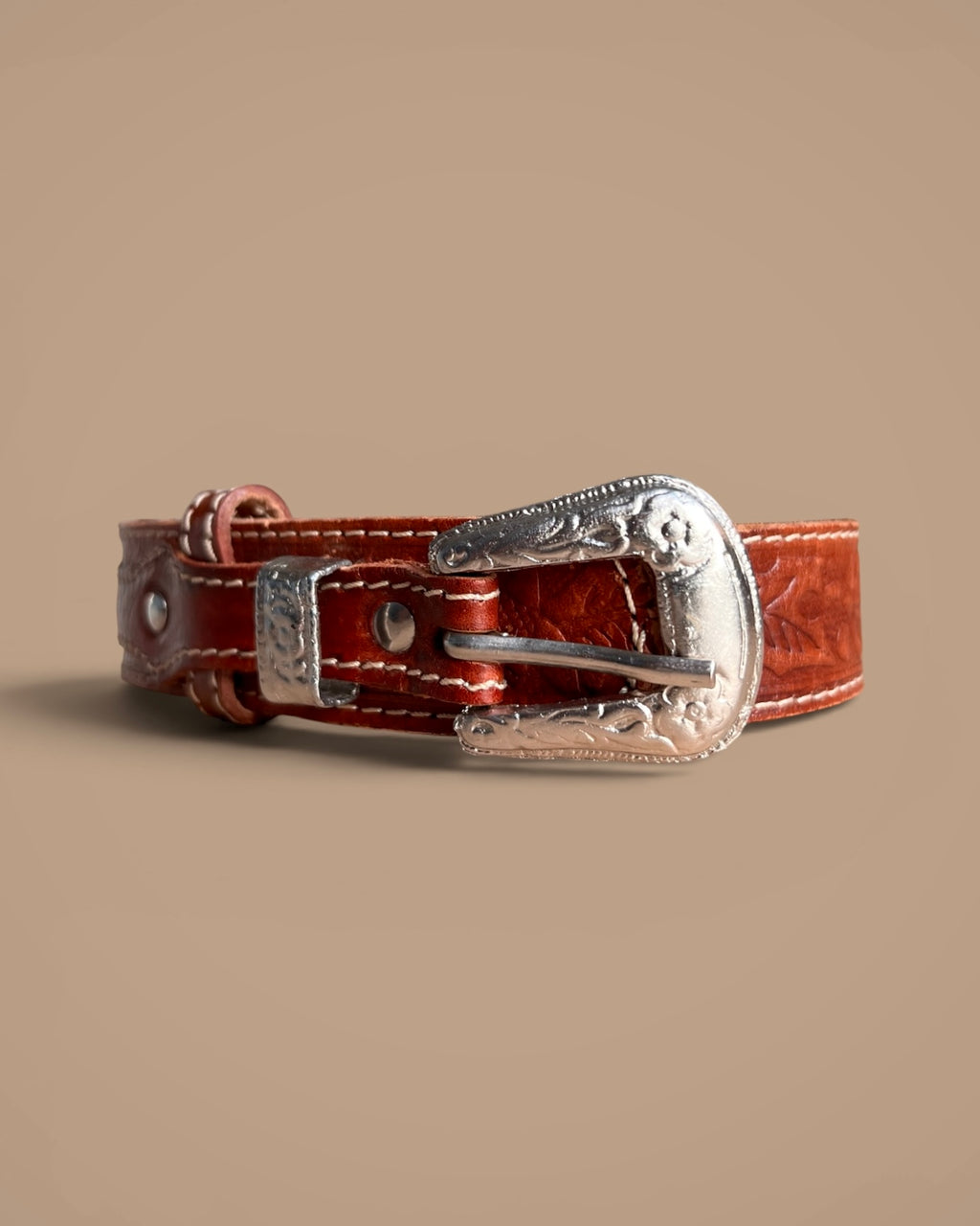 Western Ranger Belt with Three-Piece Buckle Set