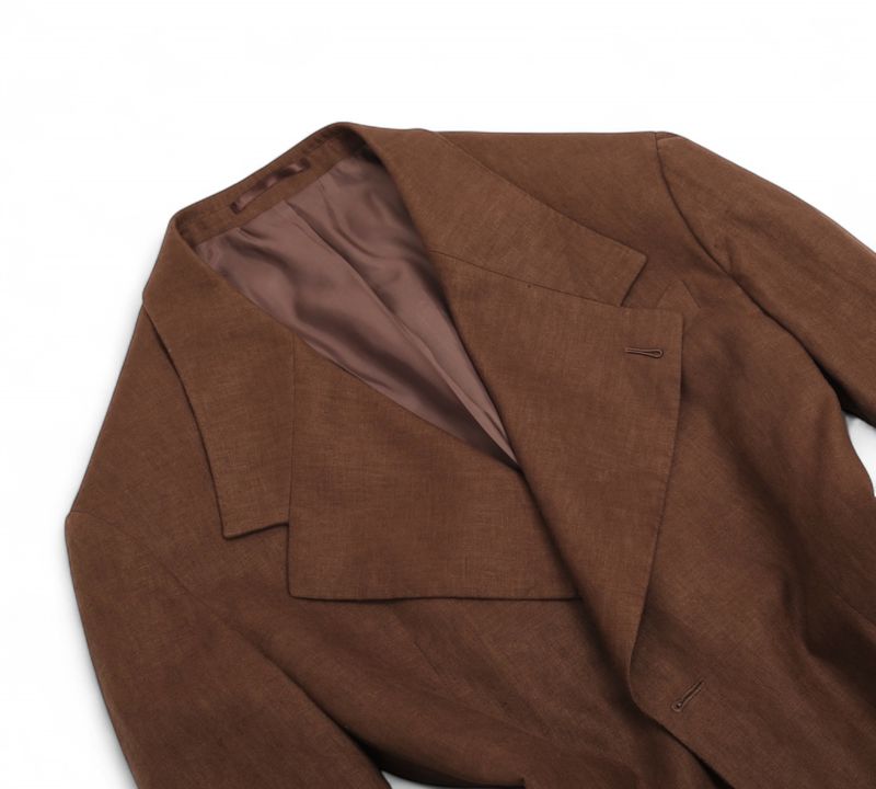 Brown Handmade MTM Linen Suit