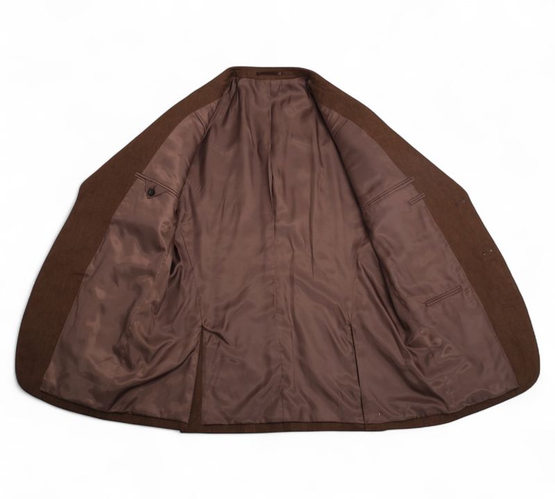 Brown Handmade MTM Linen Suit
