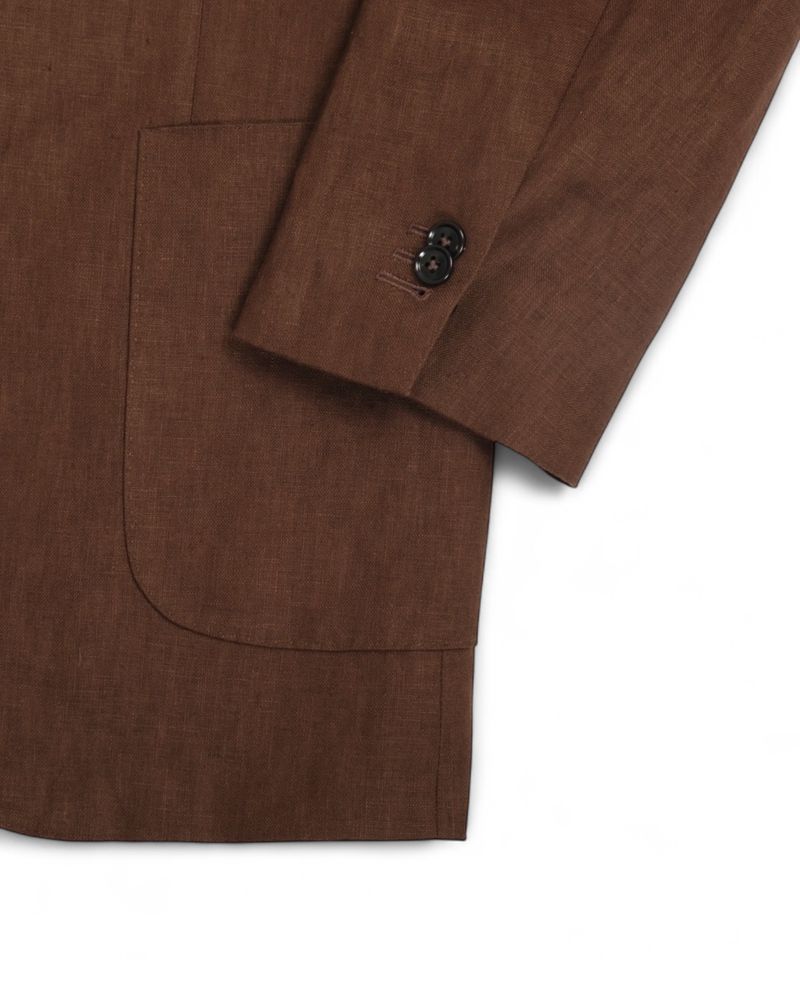 Brown Handmade MTM Linen Suit